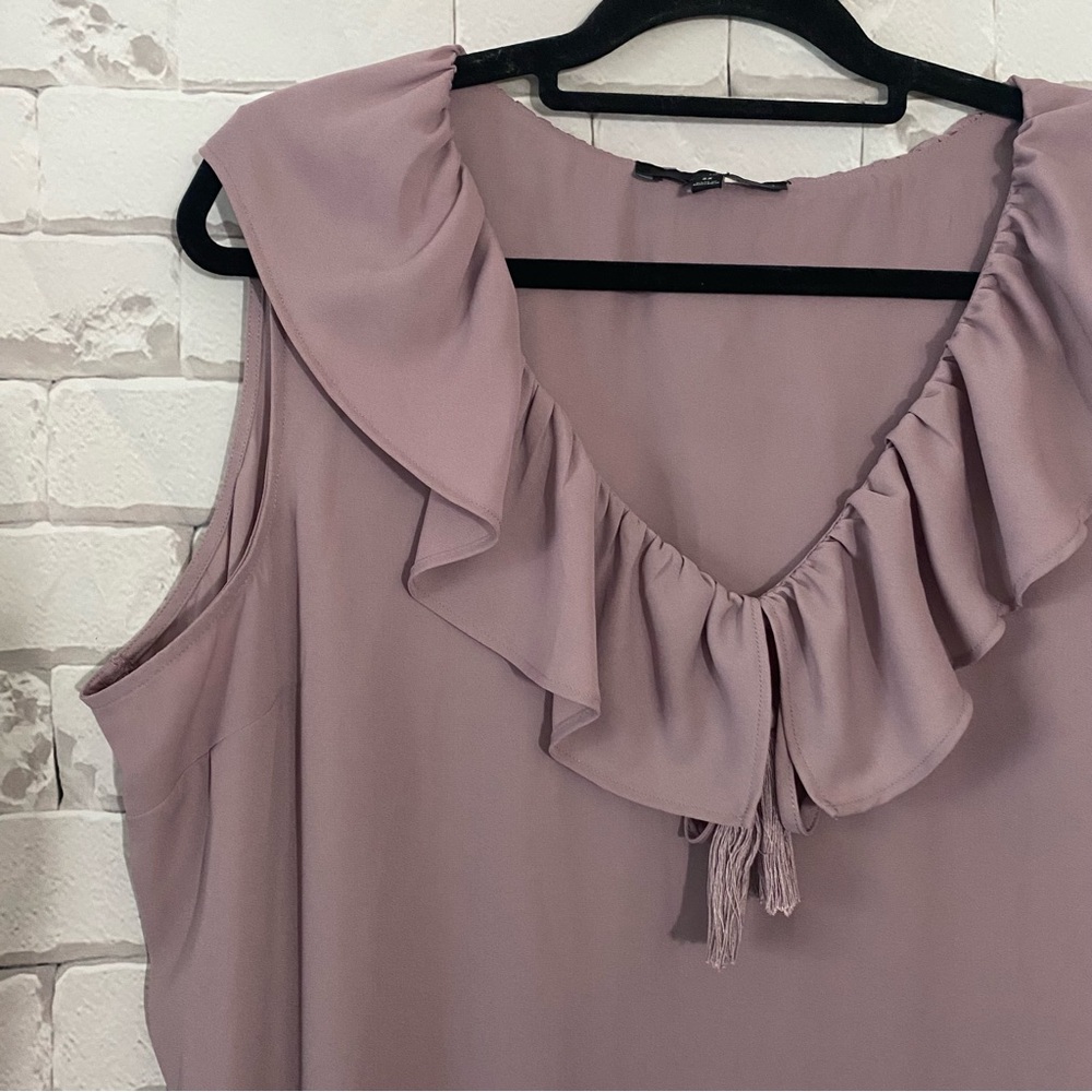 Women's Ruffled Mauve Top - Picture 2 of 7